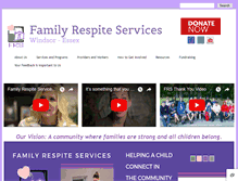 Tablet Screenshot of familyrespite.org